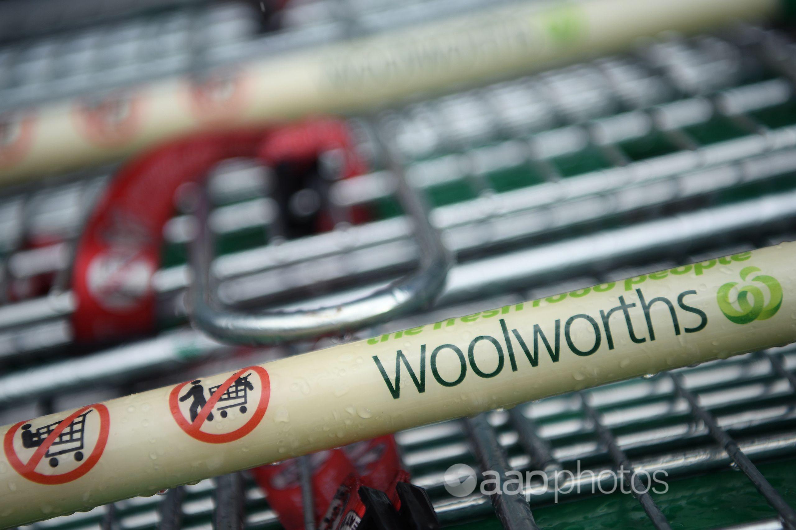 Woolworths shopping trolley