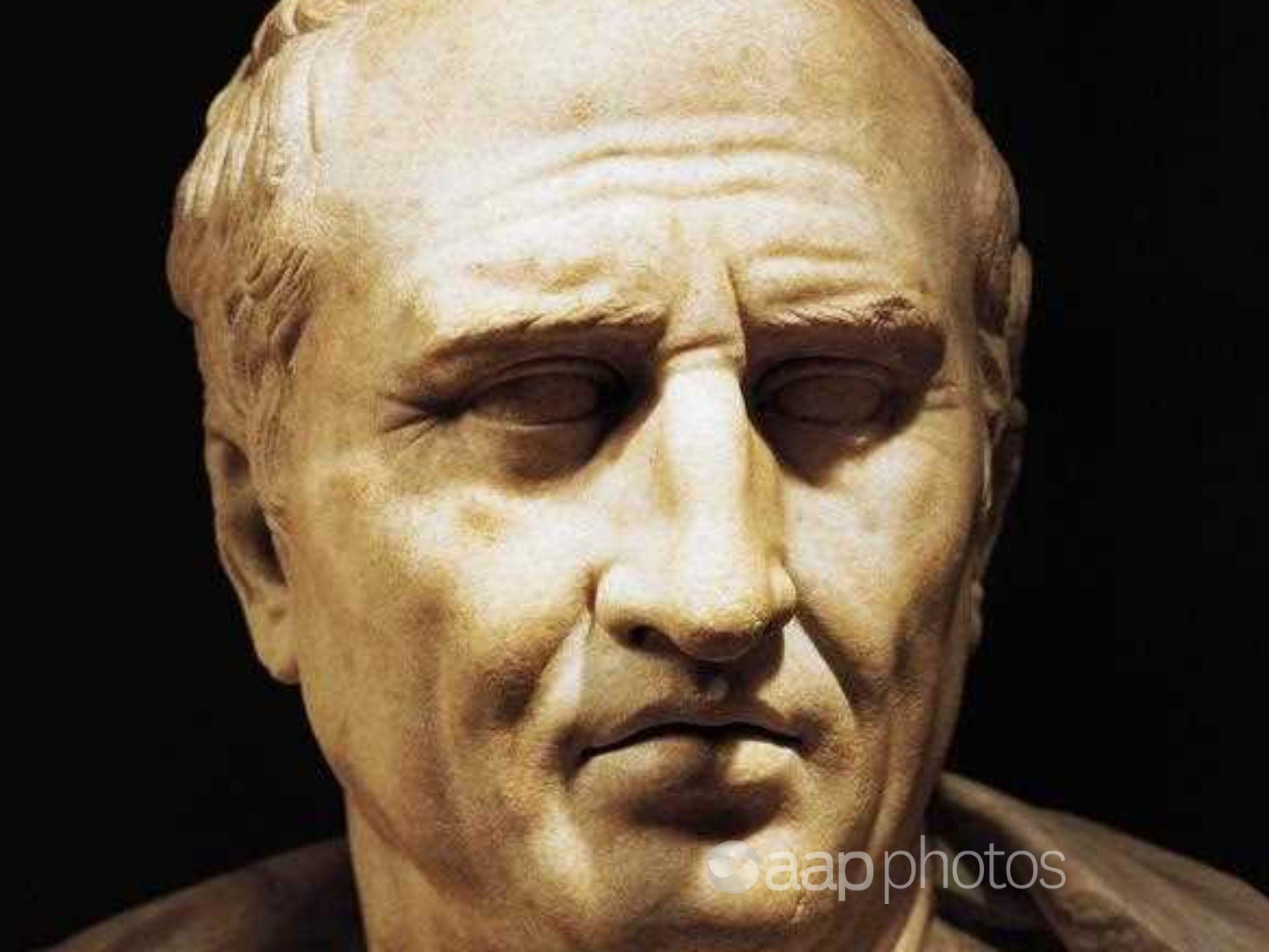 The marble head of Cicero