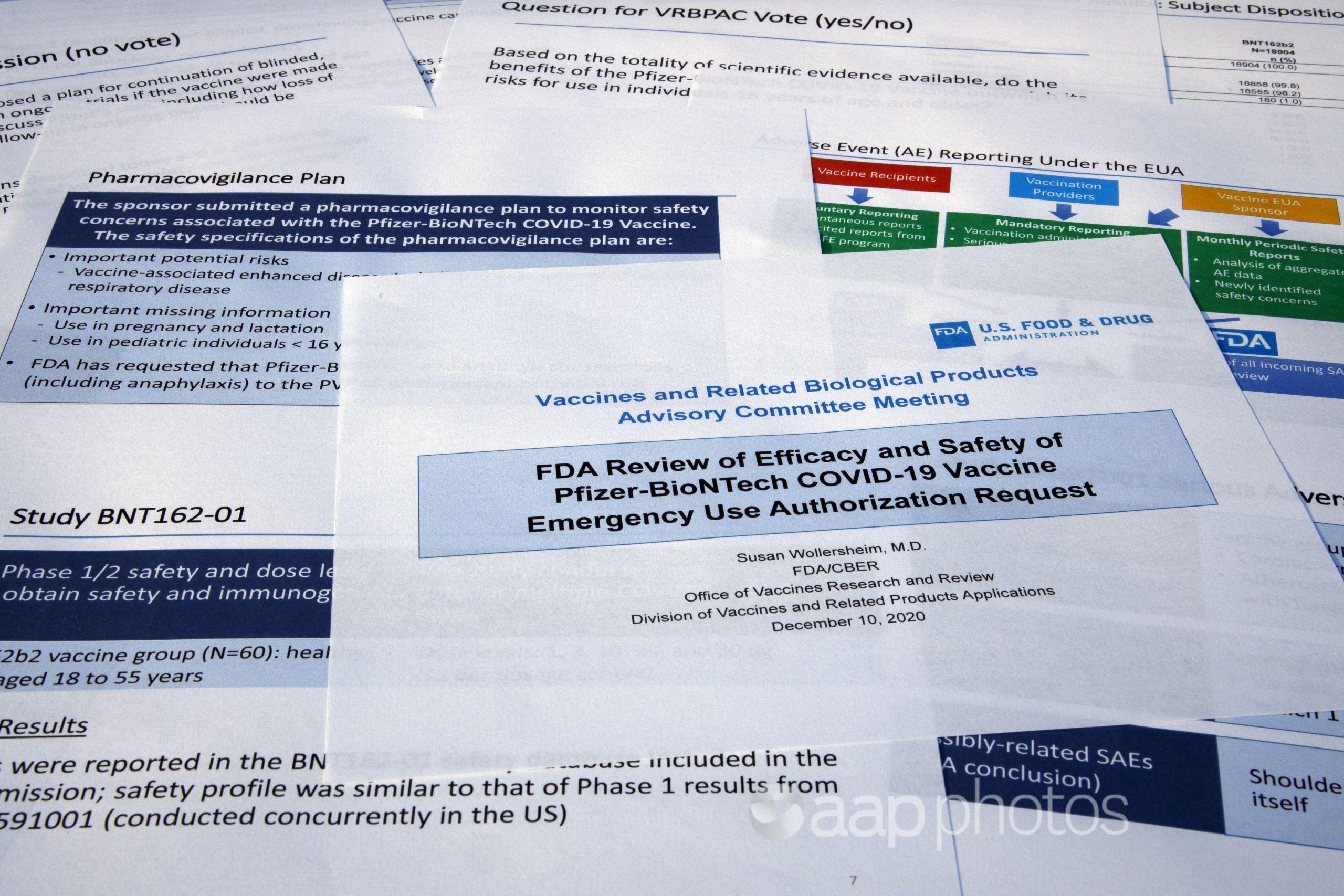 Documents created by the Food and Drug Administration
