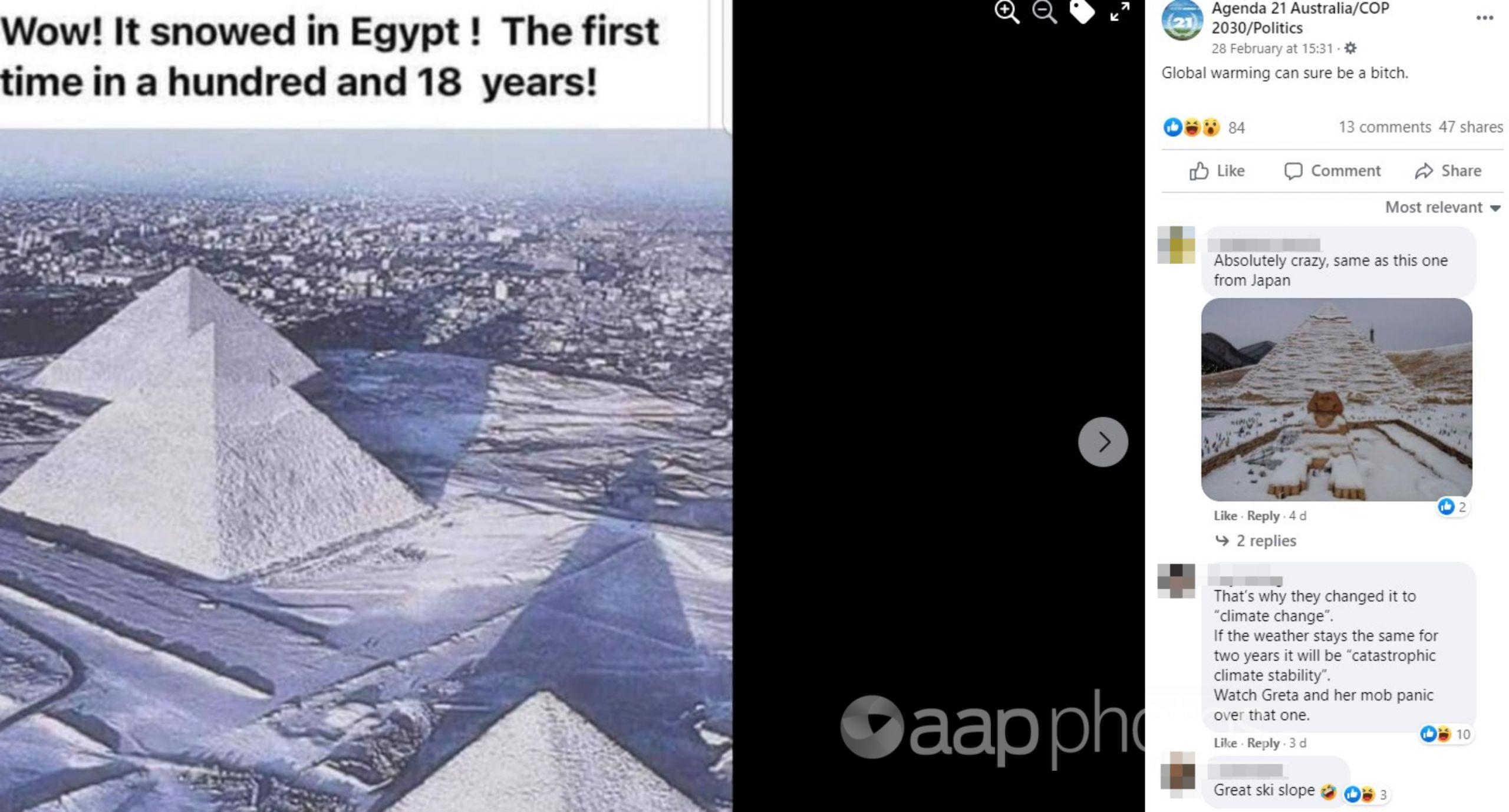 Fake pyramids photo is the ultimate snow job – Australian Associated Press