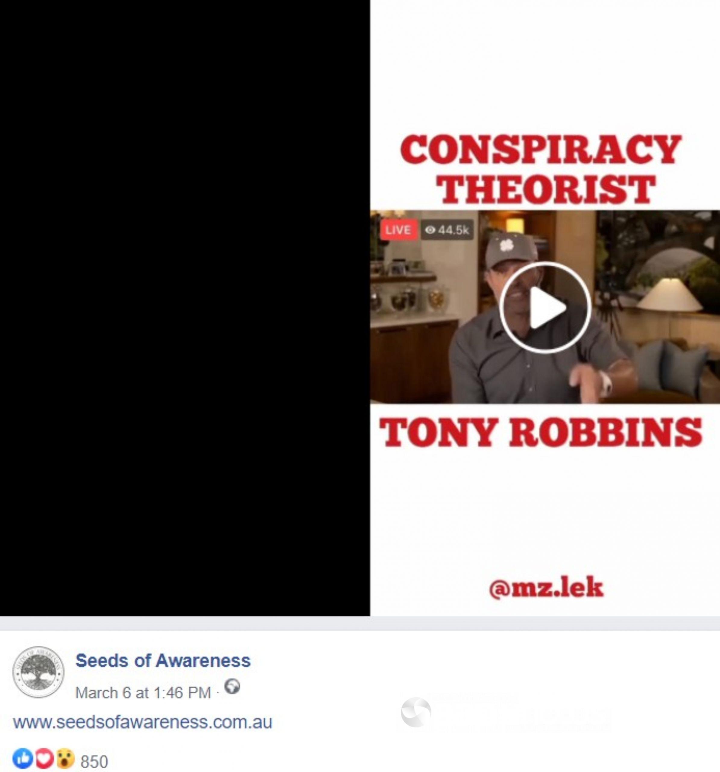 A Facebook video post