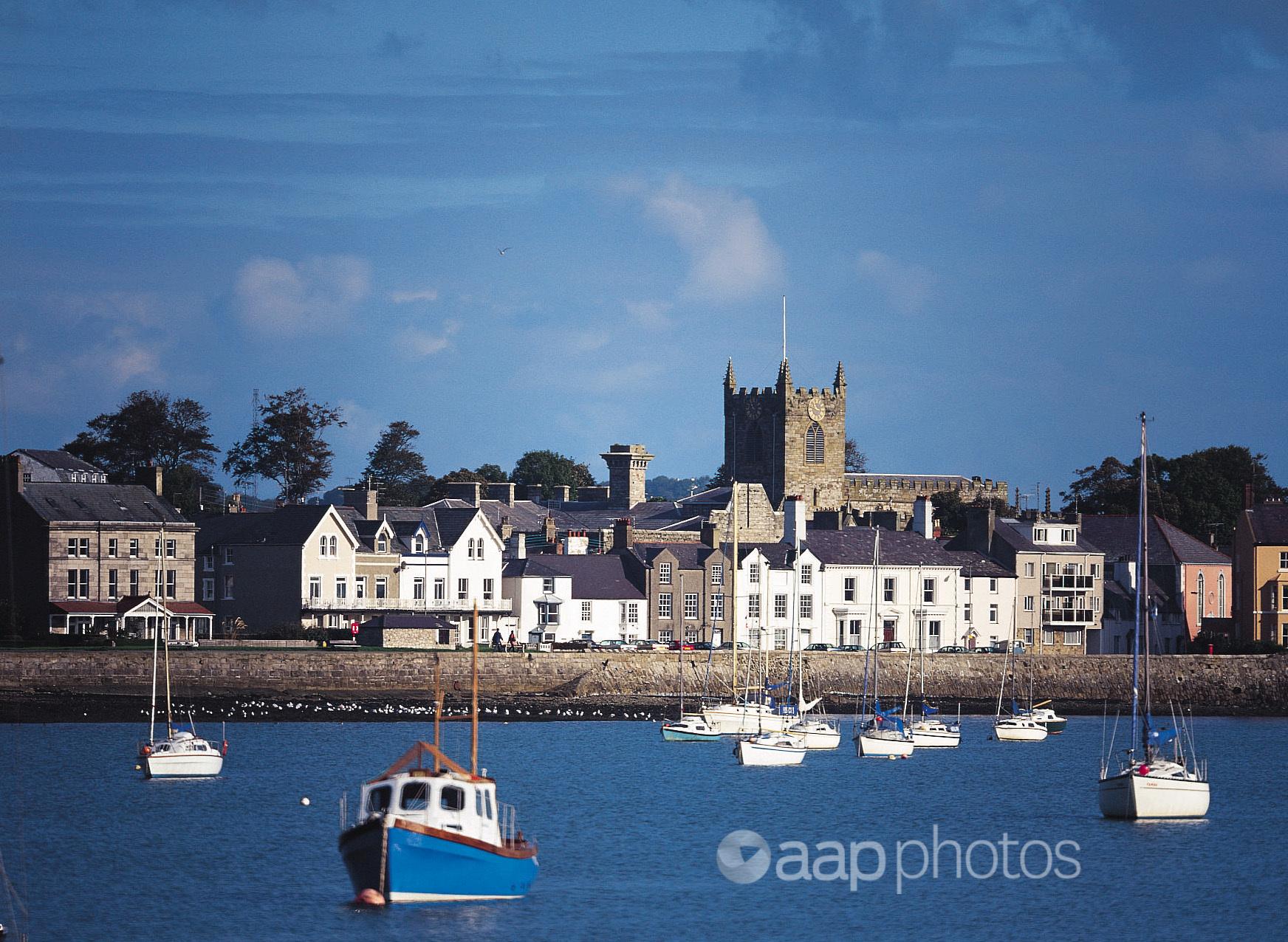 The waterfront of Beaumaris on the island of Anglesey.