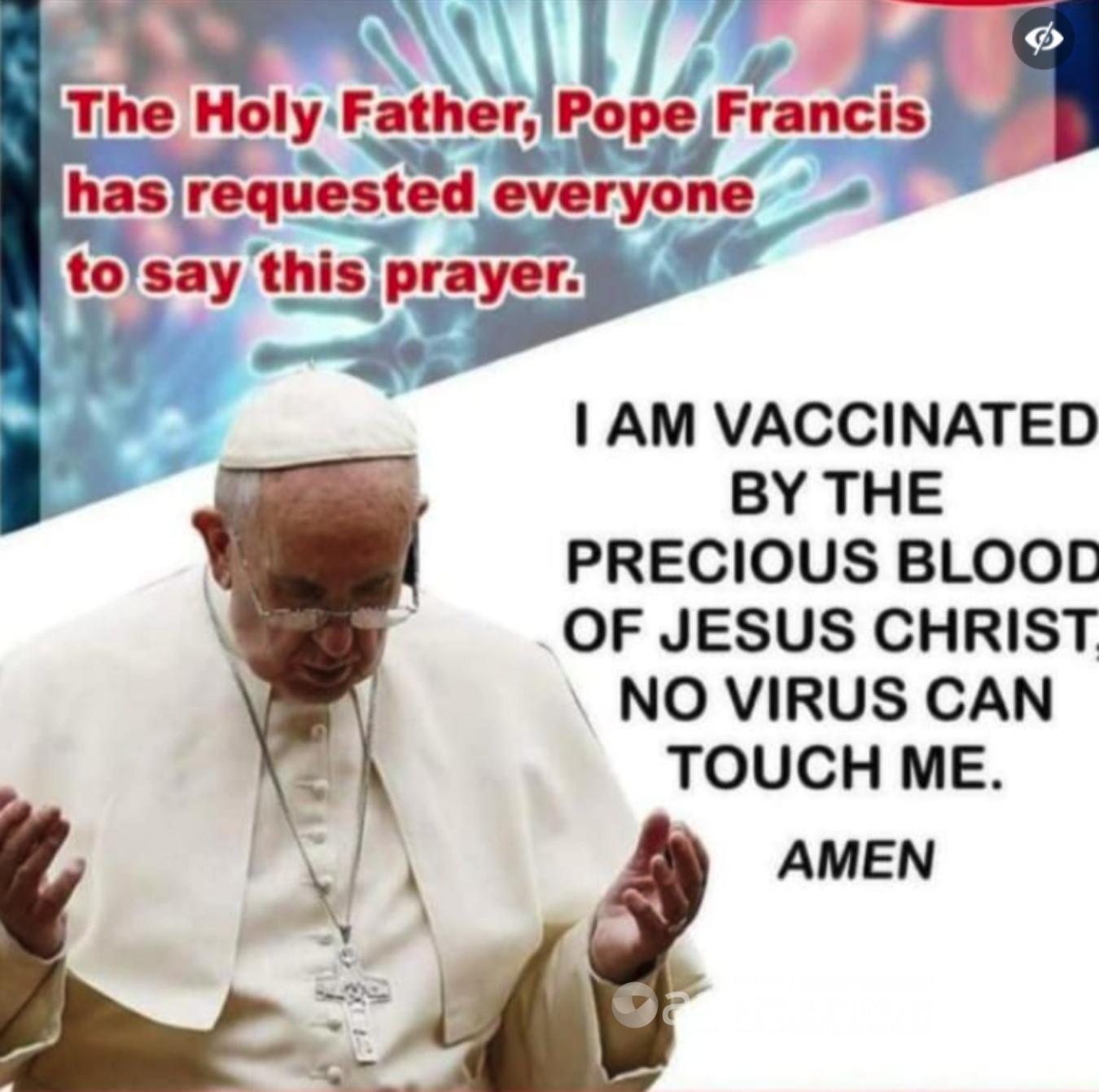 fejl diamant risiko Purported papal vaccine prayer an unholy fabrication - Australian  Associated Press