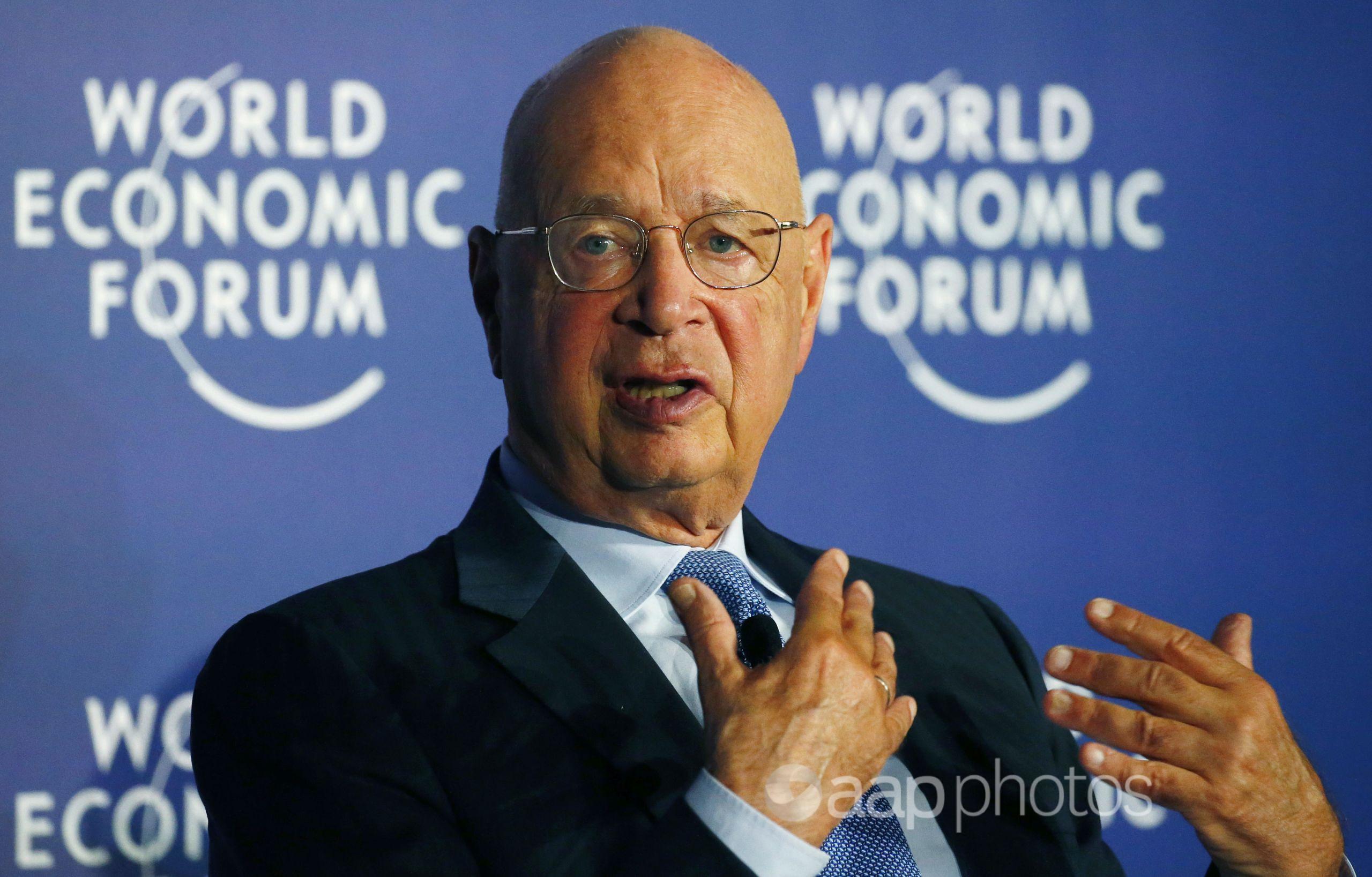 Klaus Schwab, executive chairman of the World Economic Forum