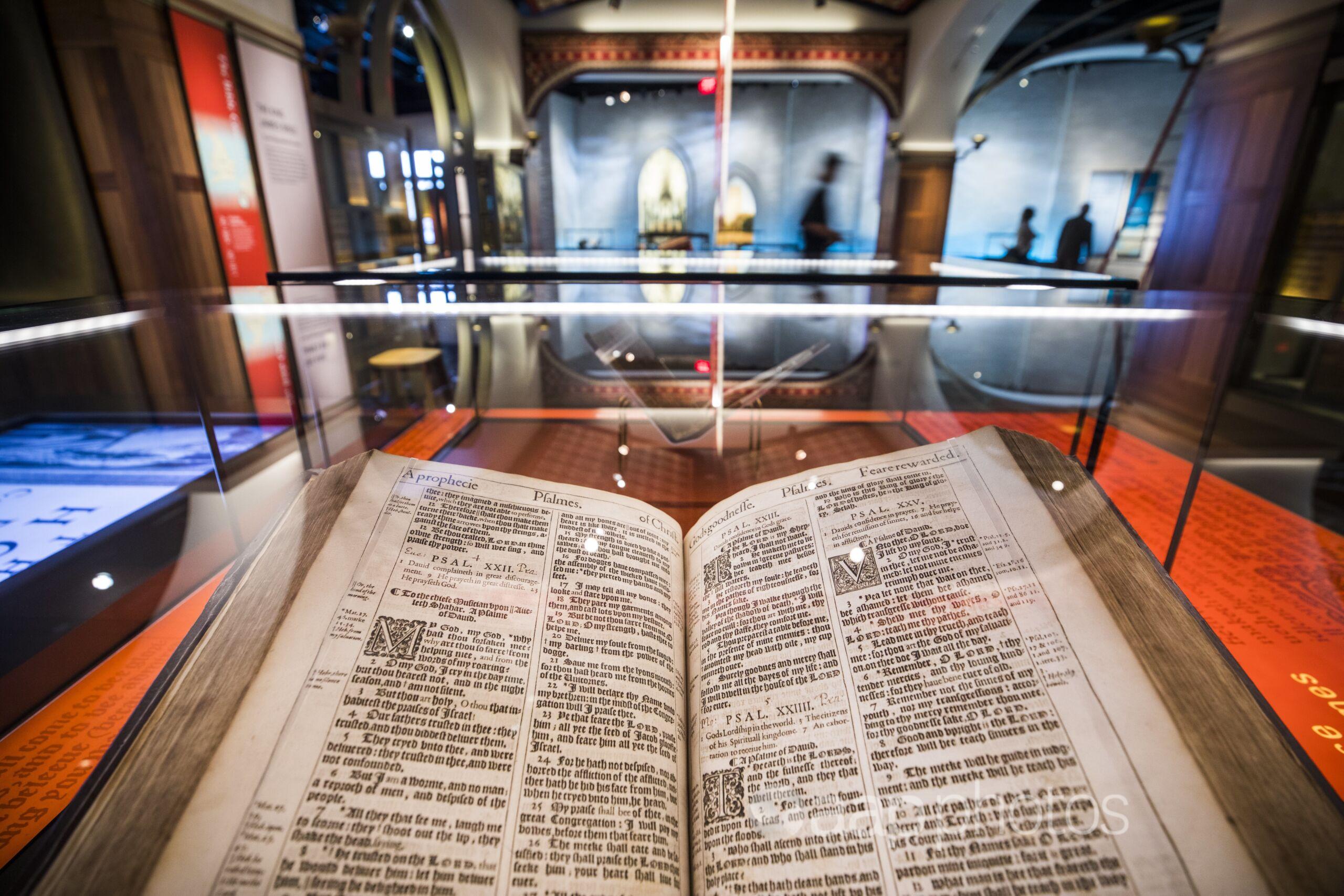 A King James Bible in a Washington museum.