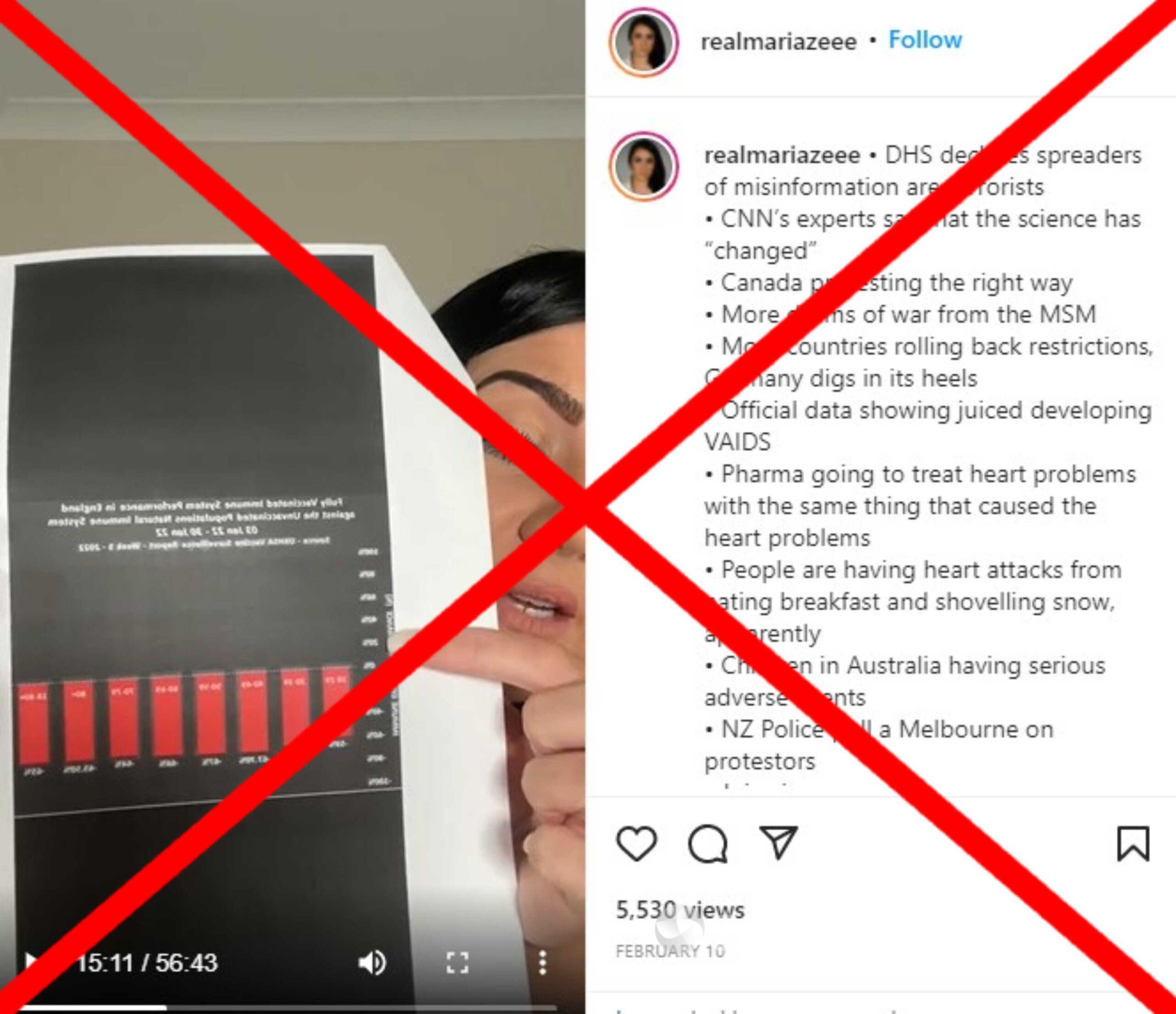 Maria Zee hold the graph in a video screenshot