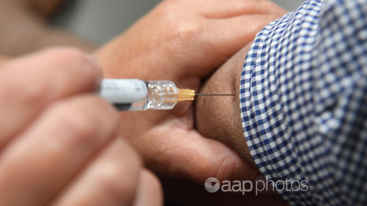 A man received an immunisation shot (file image)