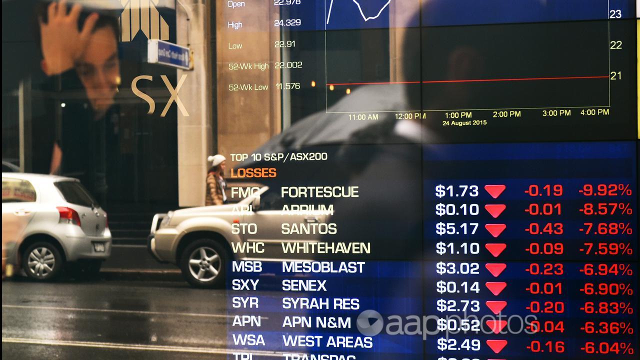 Australia shares have been sold down sharply as fear grips the market.