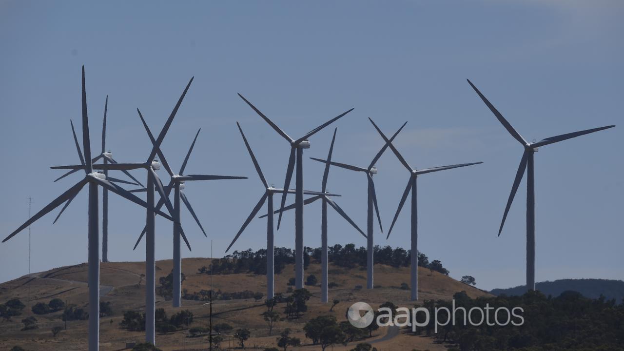 A wind farm near Jamestown, north of Adelaide.