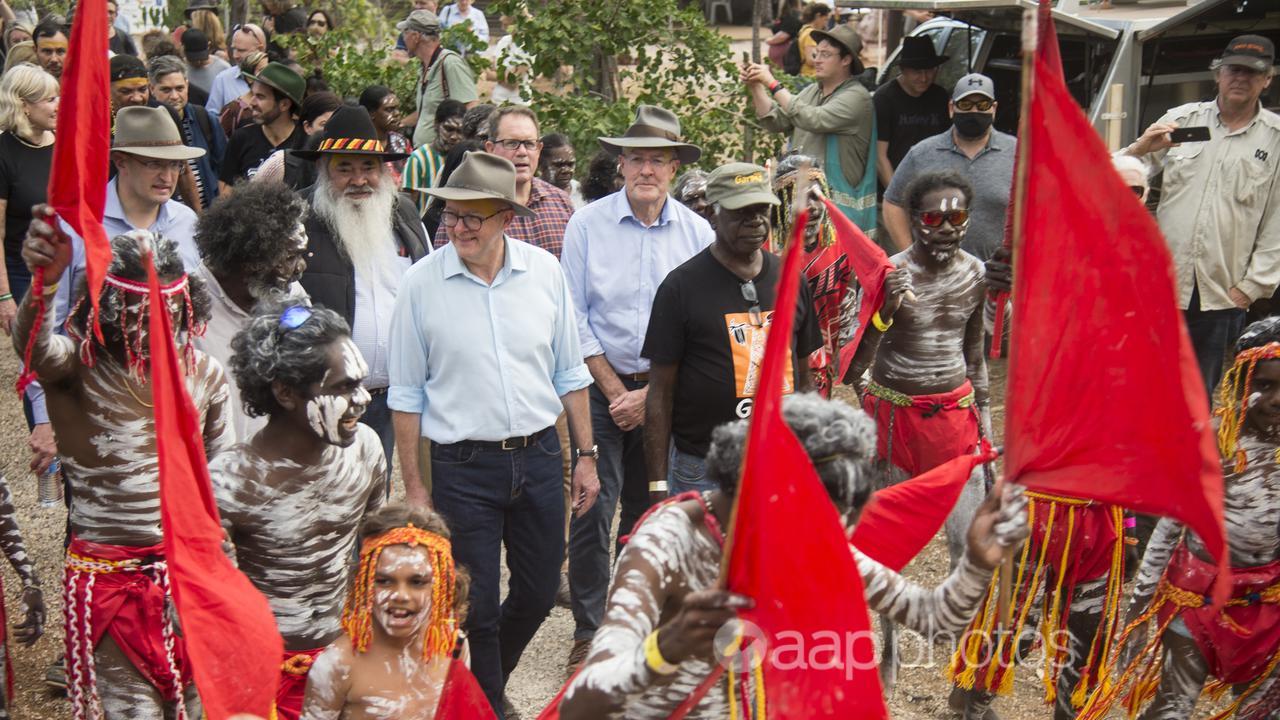 PM and Indigenous leaders at Garma Festival