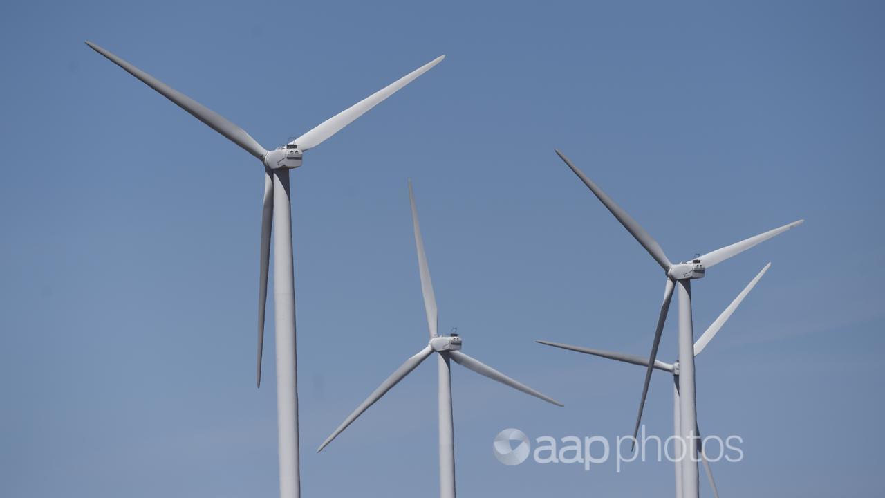 A wind farm outside Bungendore near Canberra (file image)