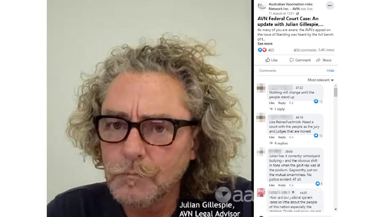 A screenshot of the Facebook video.
