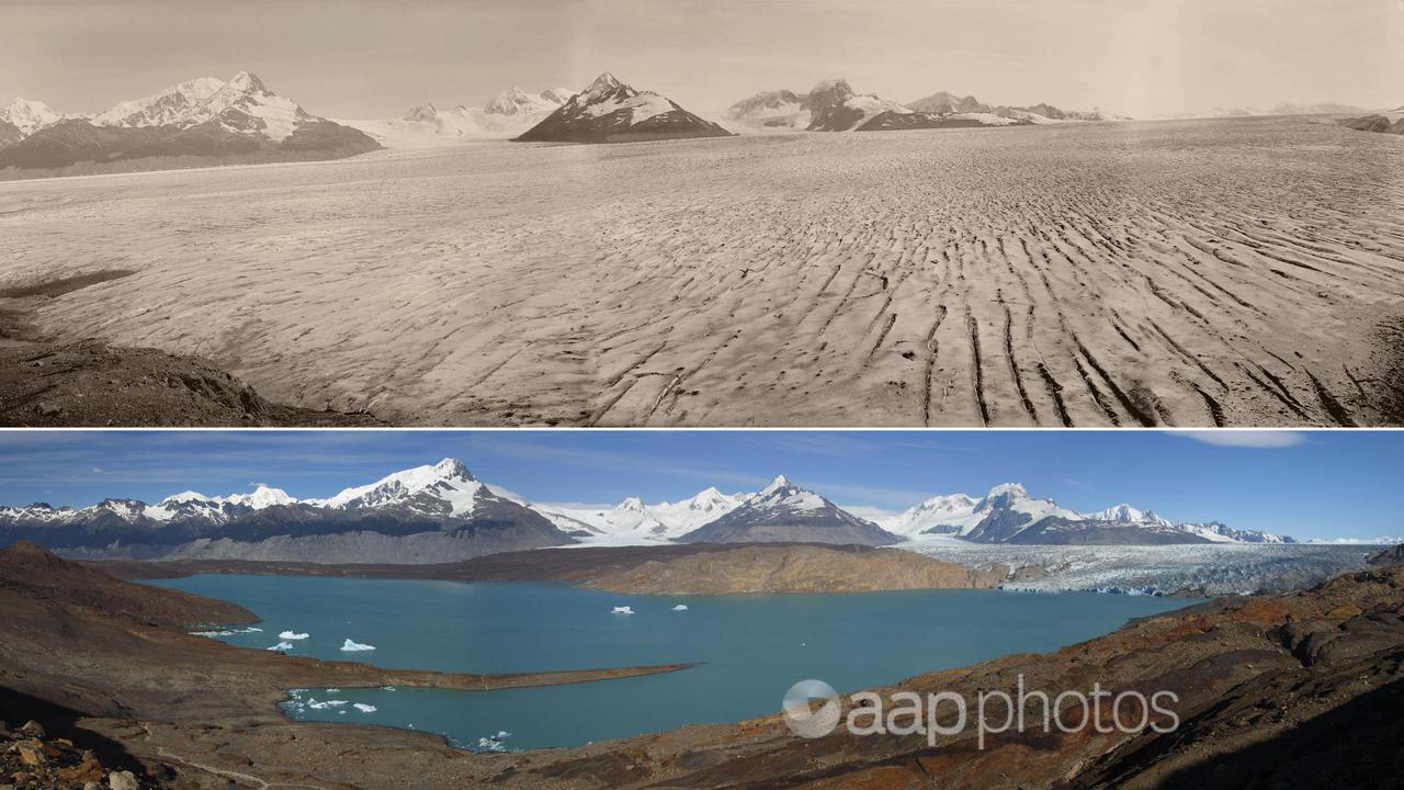 Glaciers in Patagonia showing the impact of climate change