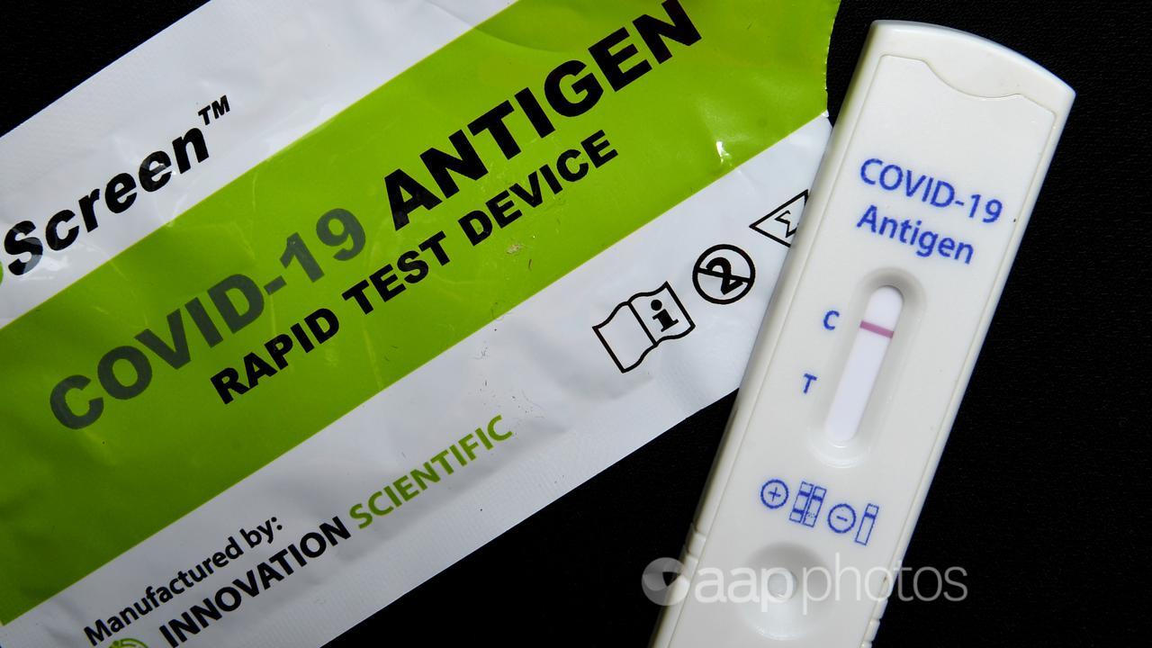 A rapid antigen test showing a negative result (file image)