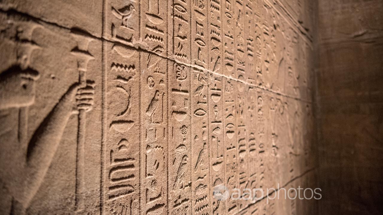Ancient hieroglyphs from an Egyptian temple (file image)