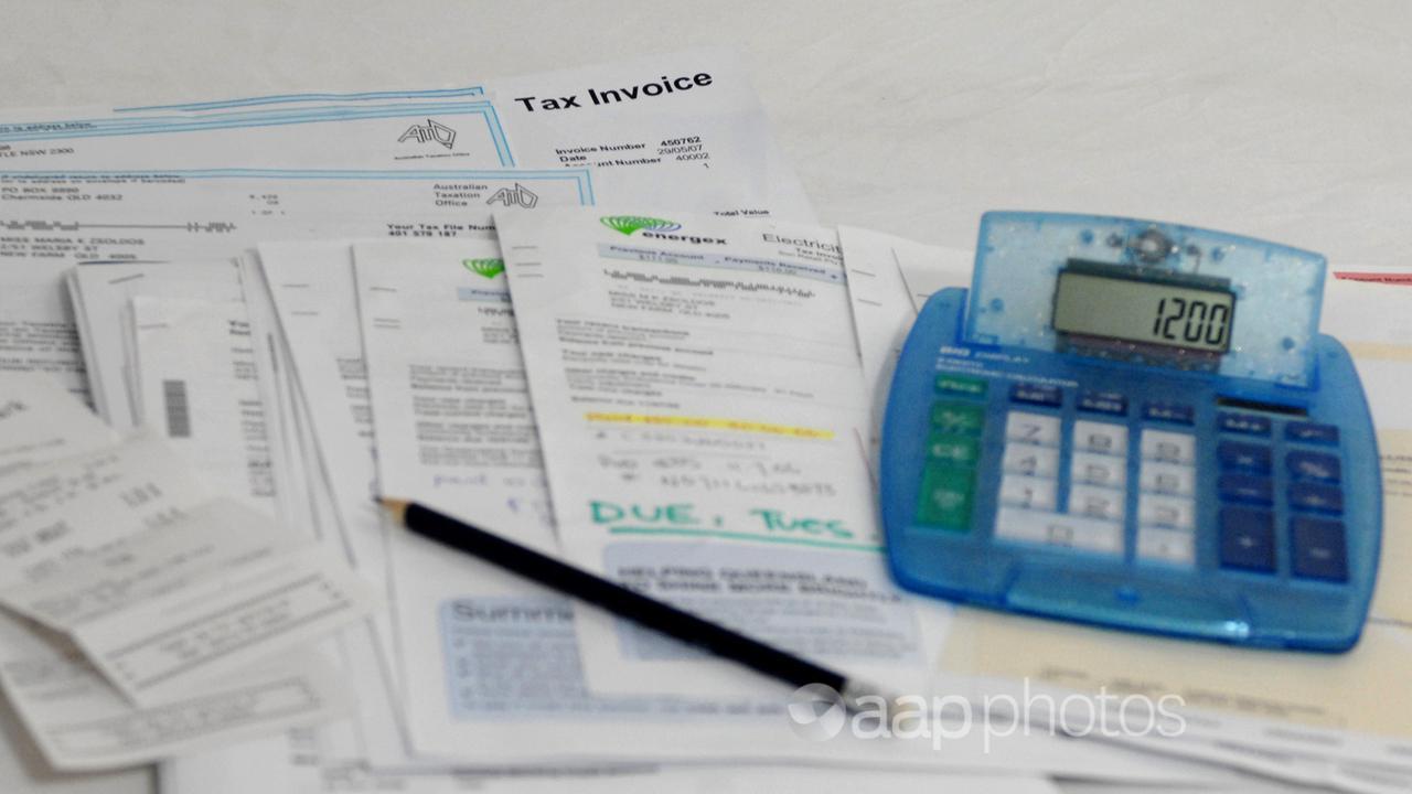 A stock image of house bills and a calculator (file image)