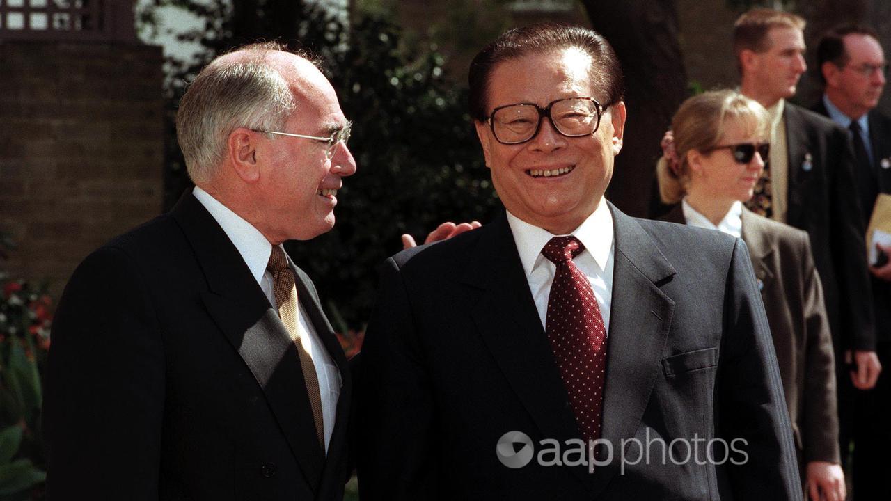 Jiang Zemin with John Howard at Admiralty House back in 2006