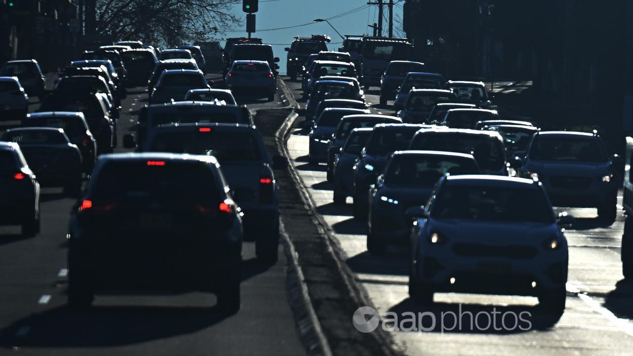 Traffic congestion during the morning peak hour