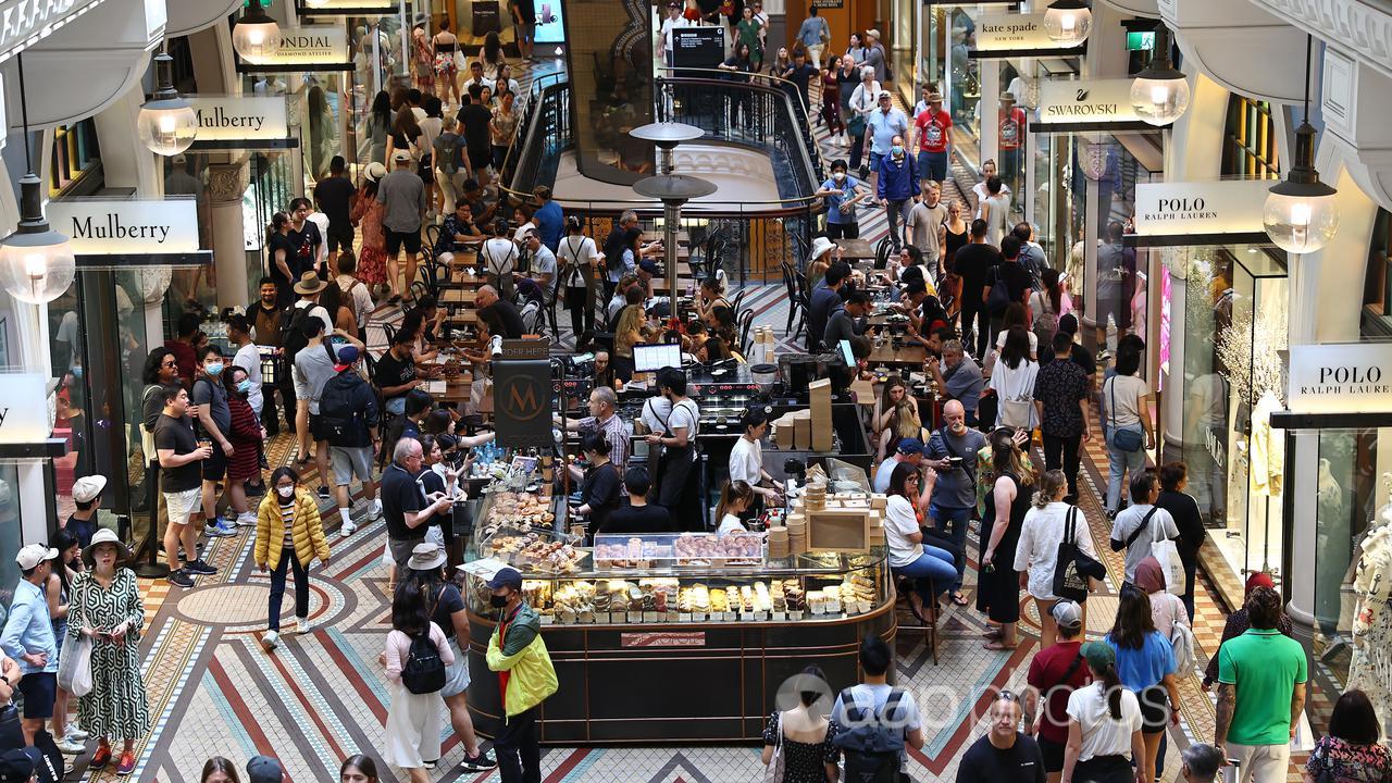 Shoppers in Sydney