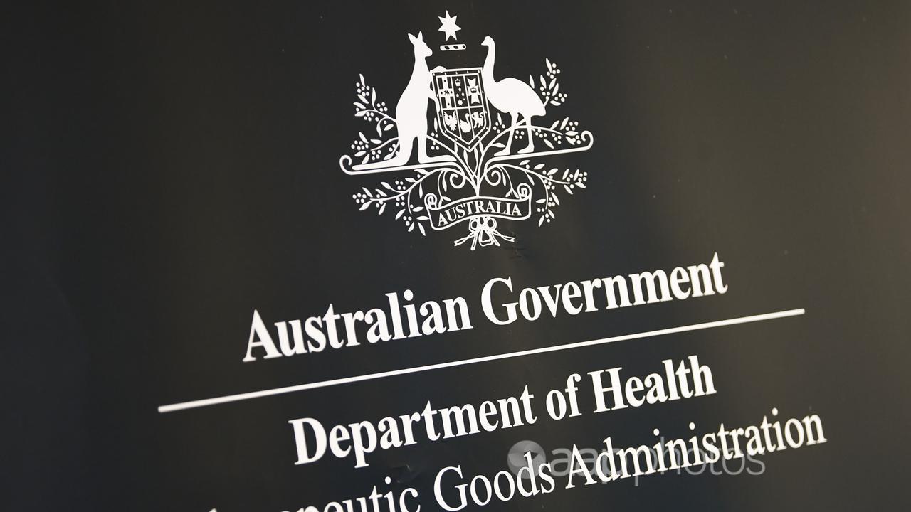 The logo of the Therapeutic Goods Administration (file image)
