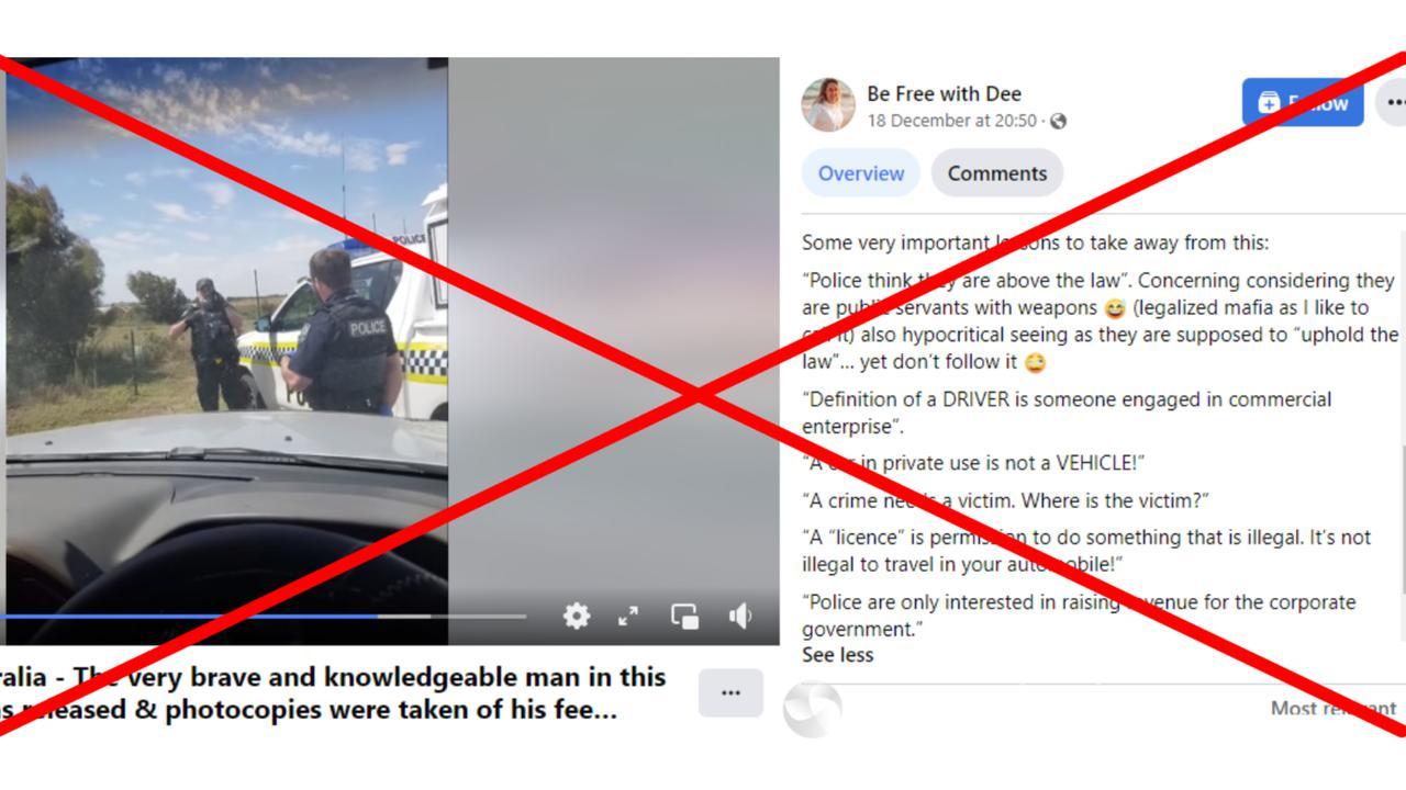 A screenshot of the Facebook video and post.