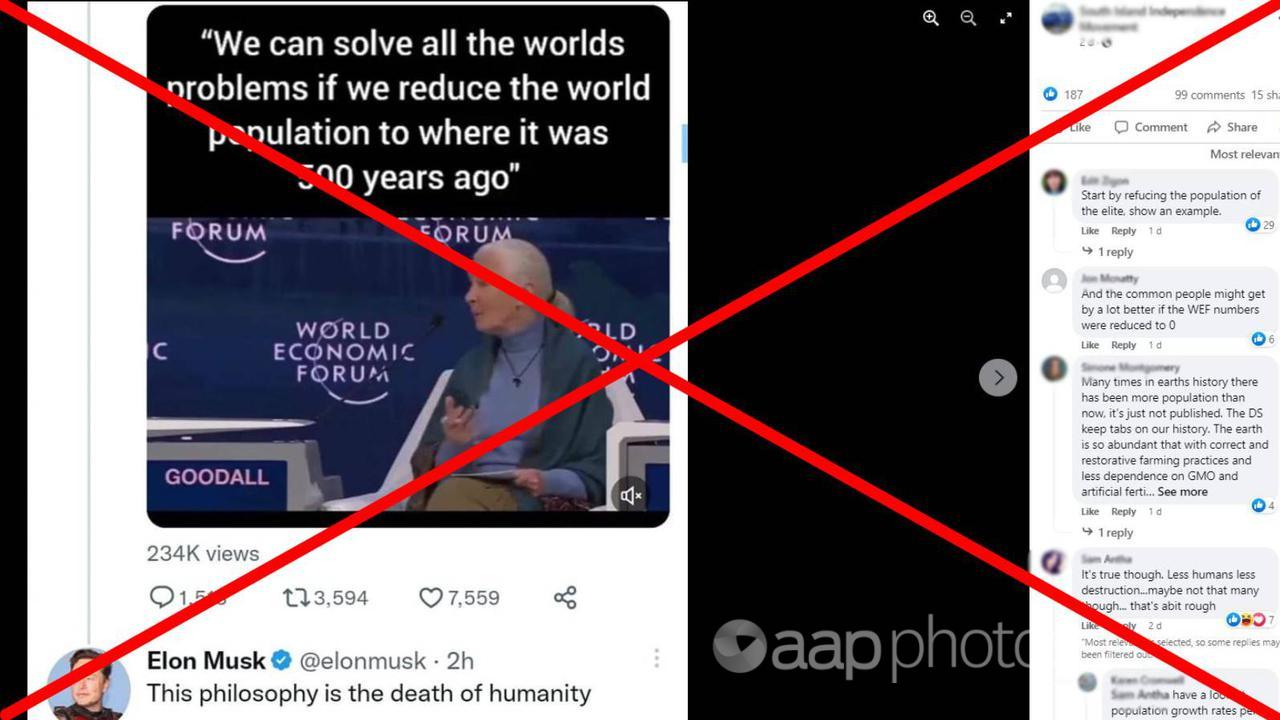 Several versions of the post have appeared online