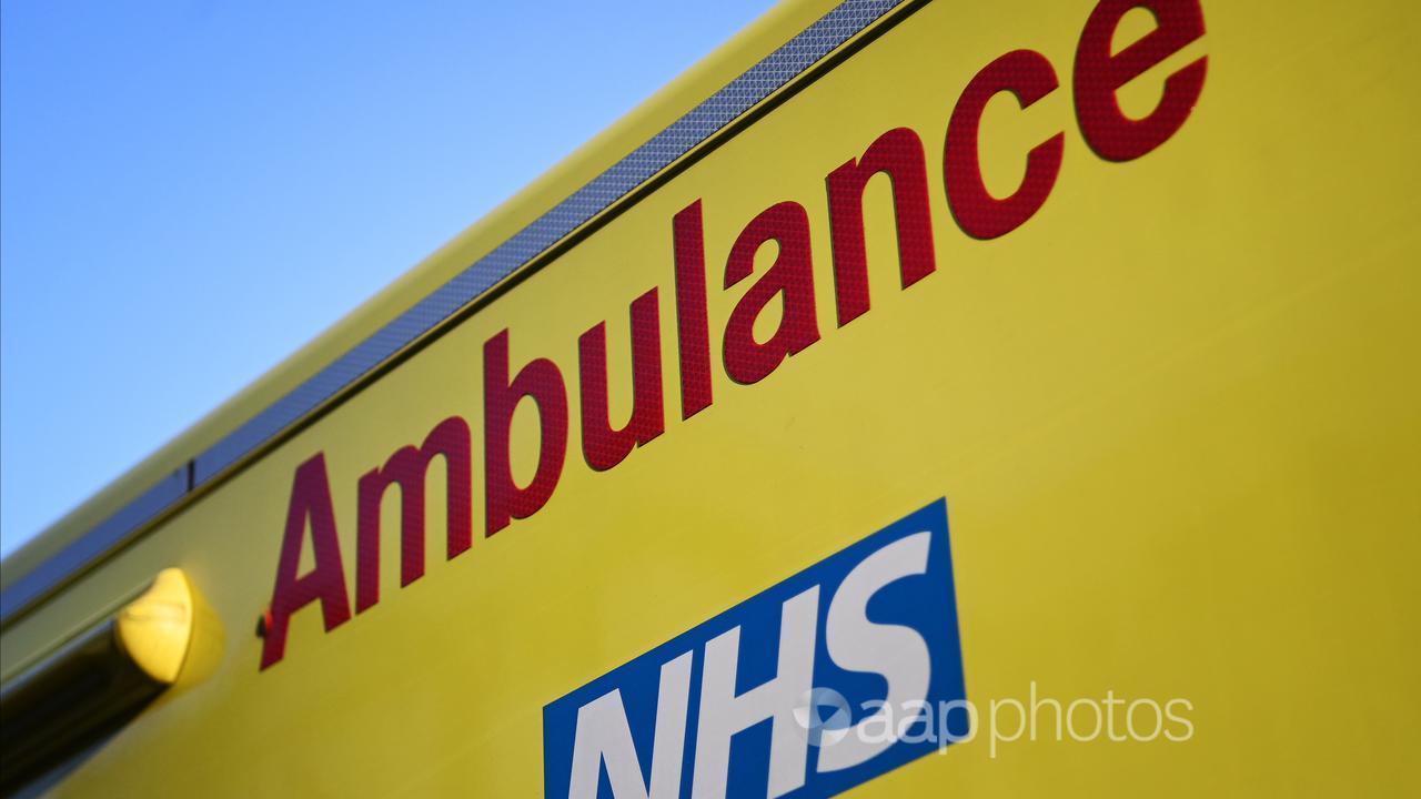 An NHS ambulance outside a hospital (file image)