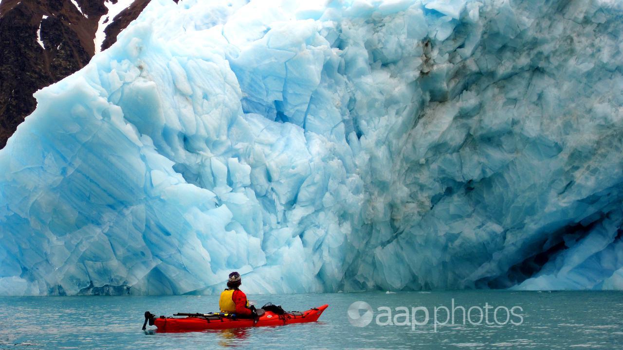 A galcier in Svalbard, Norway