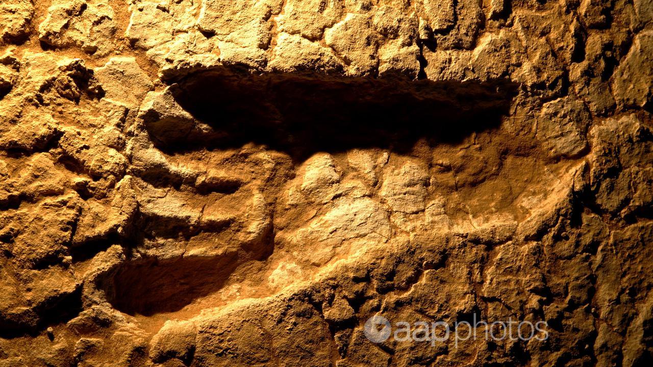 A footprint from Mungo National Park in NSW.