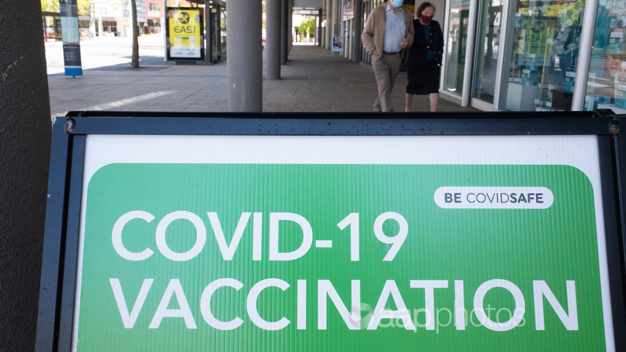 A pharmacy offering COVID-19 vaccination (file image)