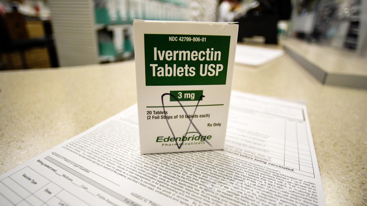 A box of ivermectin is shown in a pharmacy (file image)