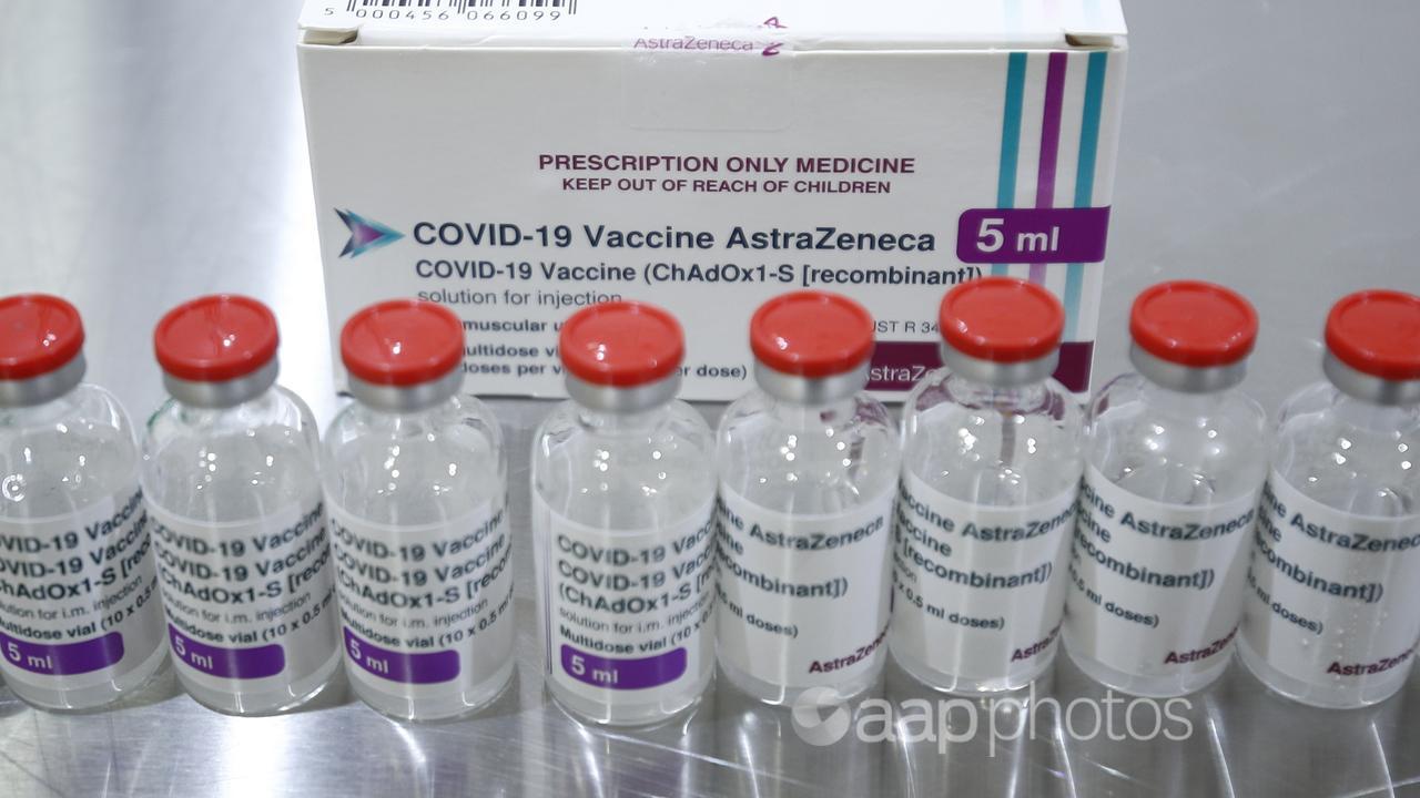 Vials of the AstraZeneca COVID vaccine (file image)