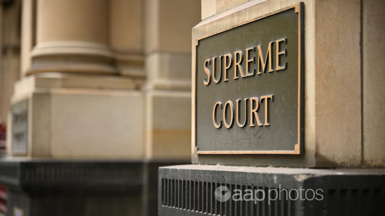 Signage the Supreme Court of Victoria (file image)