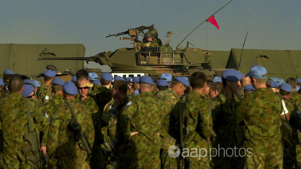 Australian troops were UN peacekeepers in East Timor (file image)
