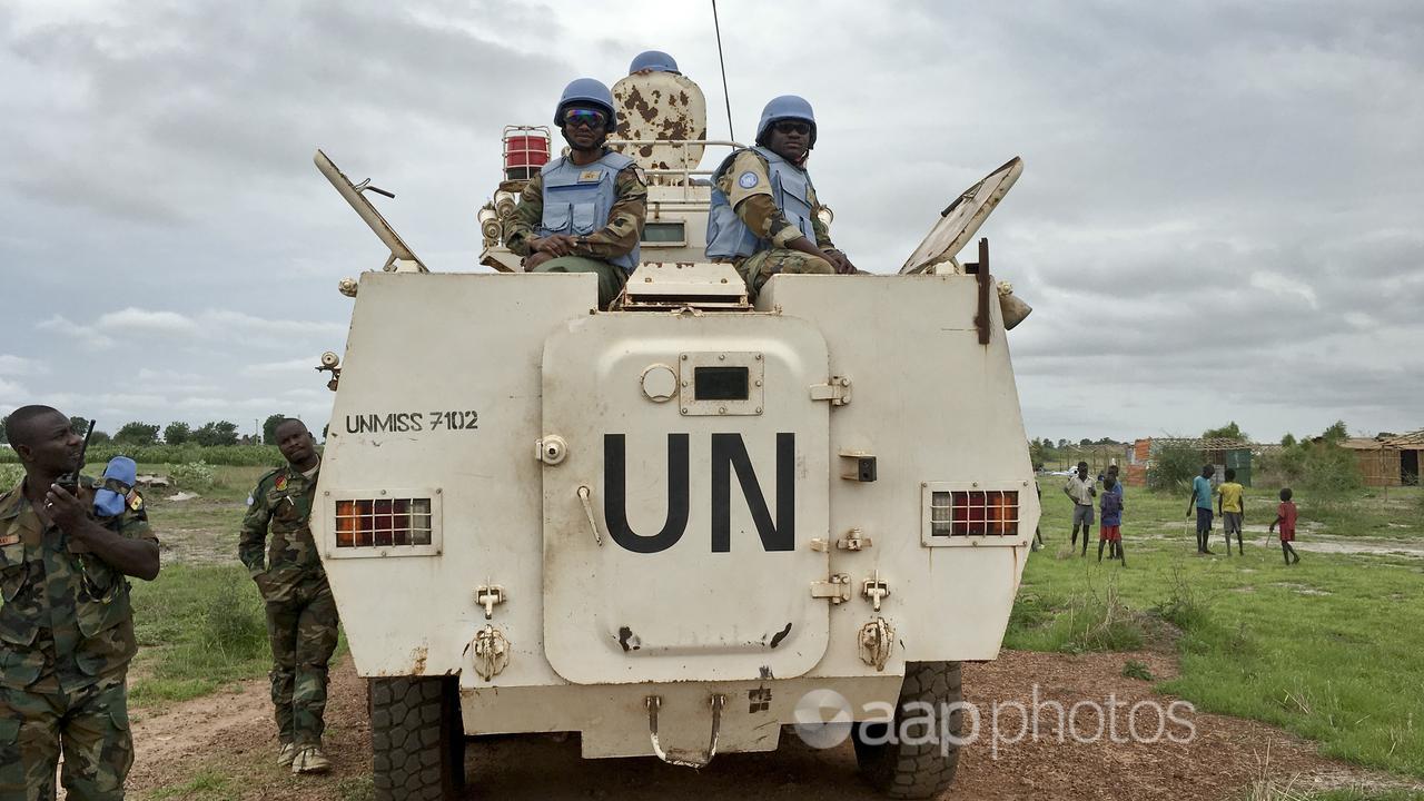 UN peacekeepers in South Sudan (file image)