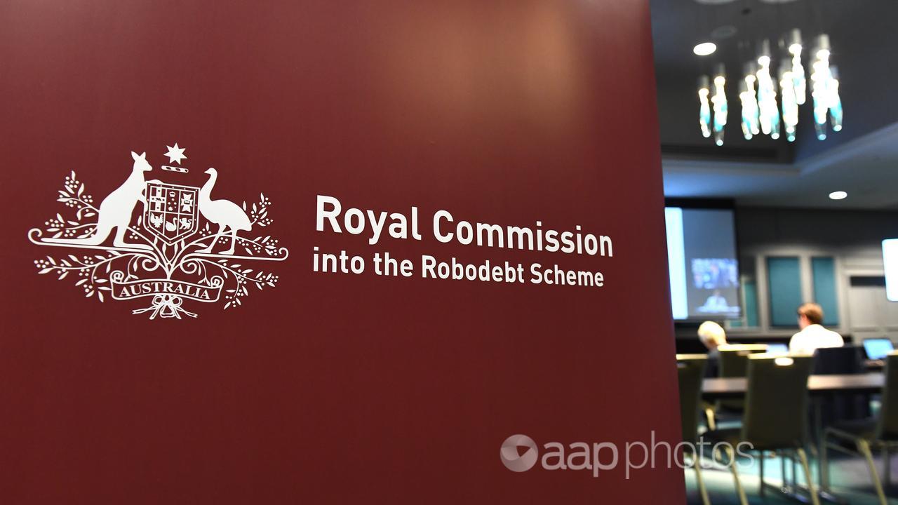 Royal Commission into the Robodebt Scheme sign.