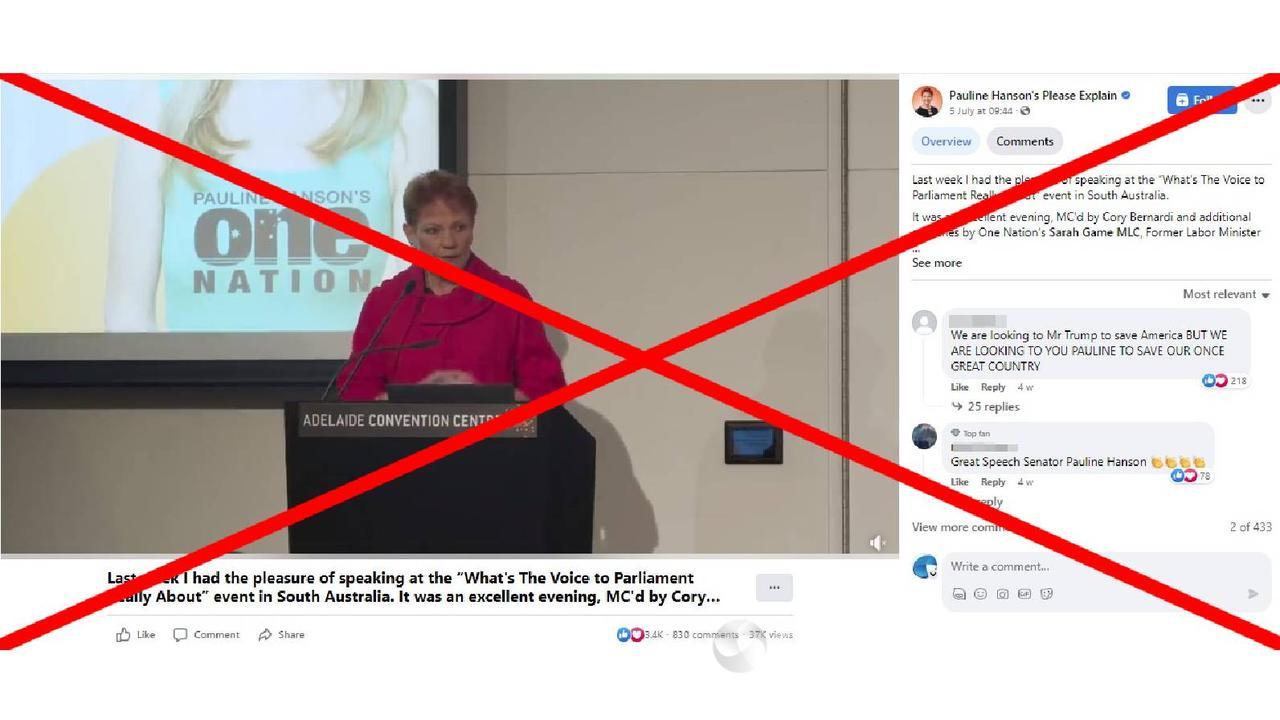 Senator Pauline Hanson