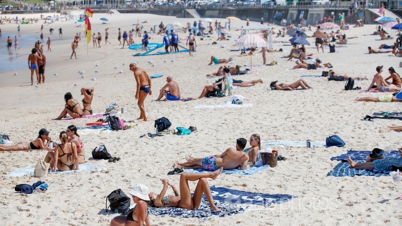 Beachgoers at Bondi Beach in Sydney (file image)