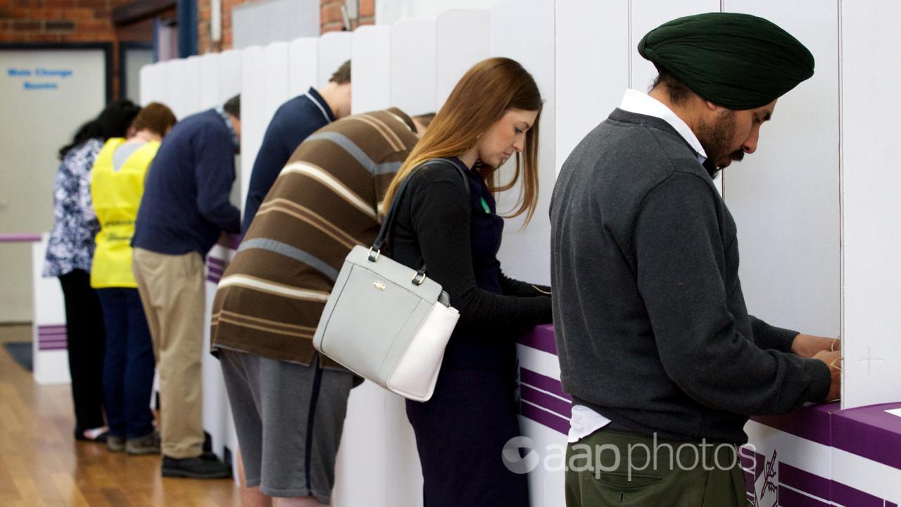 People voting (file image)