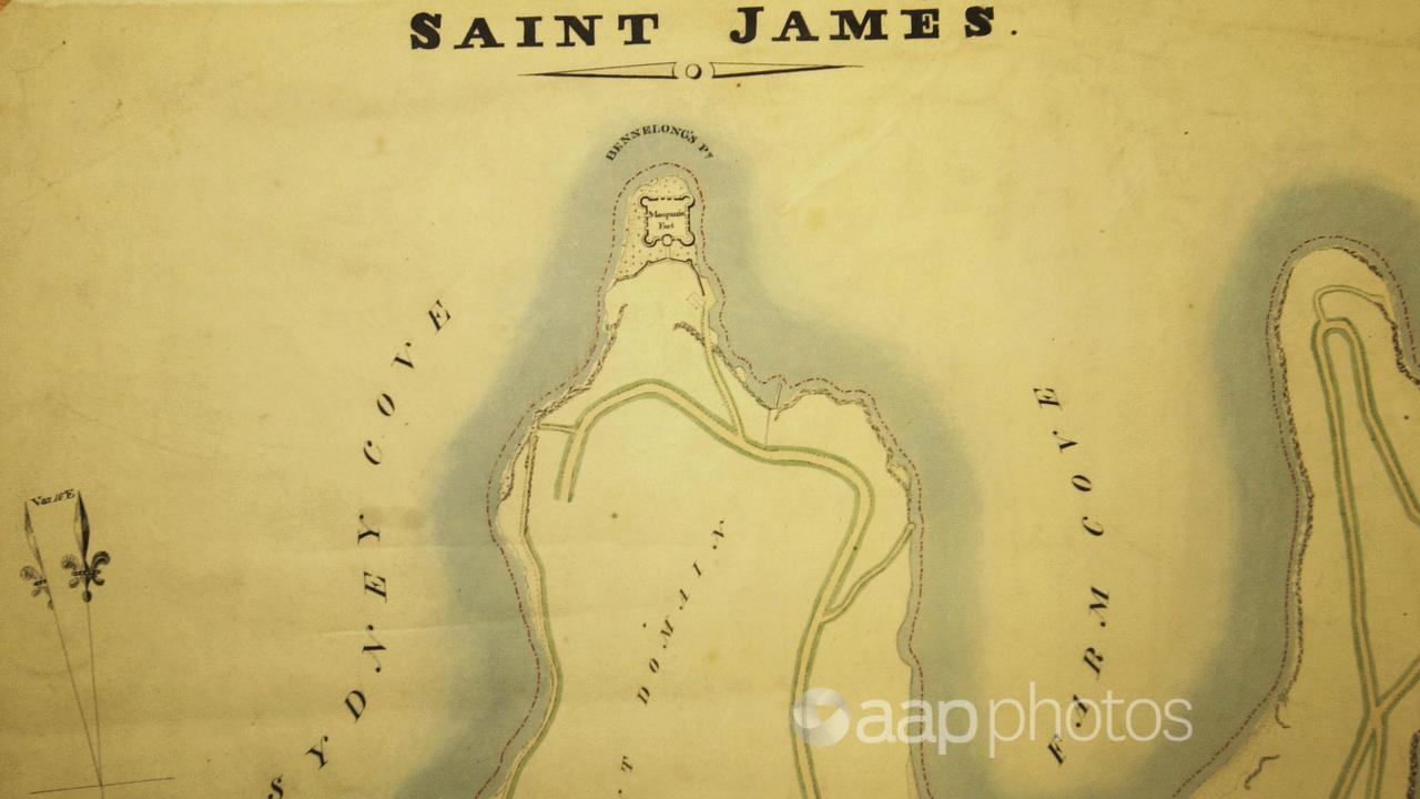 One of Thomas Mitchell's maps from 1835 (file image)