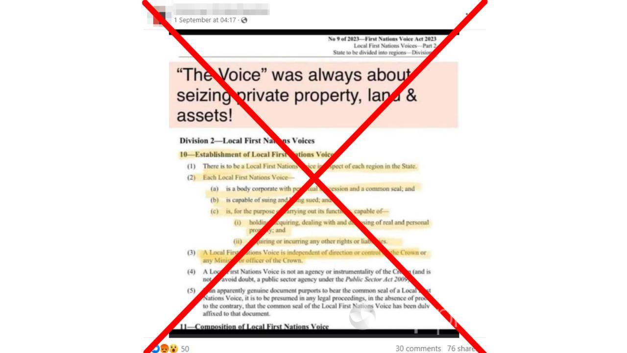 A screenshot of the Facebook post.