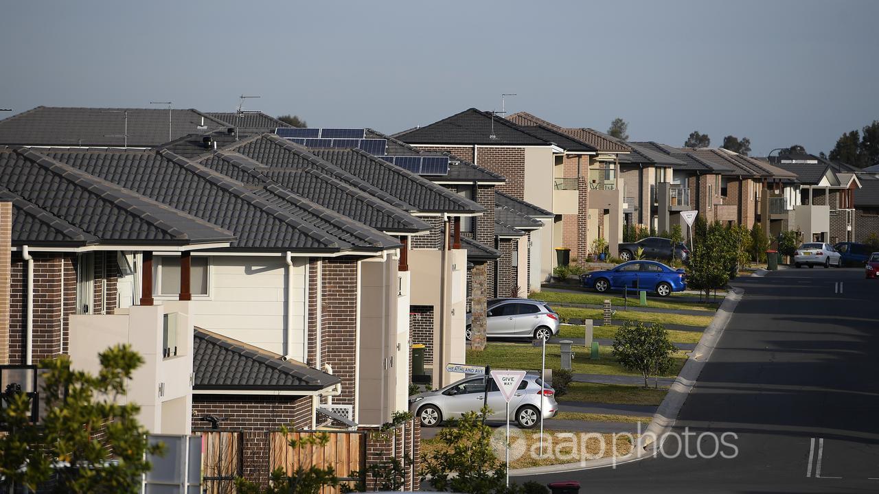 Residential housing is seen in Sydney's west (file image)