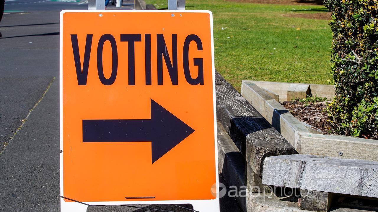 Polling station signage in New Zealand (file image)