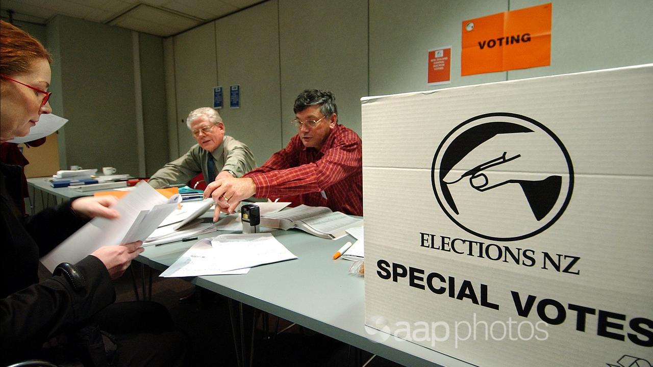 Voting at a New Zealand general election (file image)