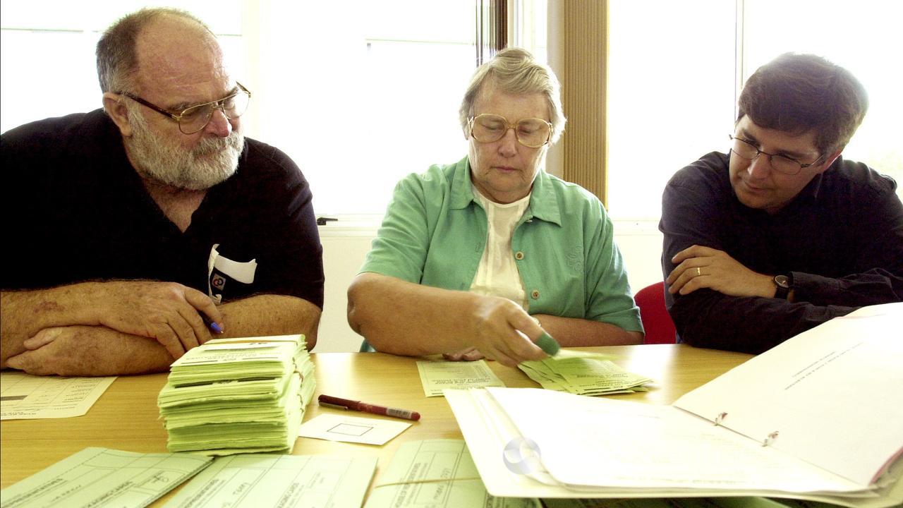Vote counting at an election (file image)