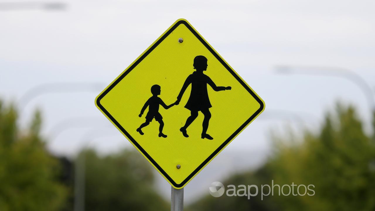 A school crossing sign (file image)