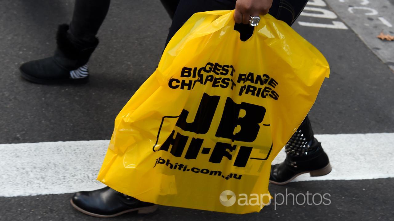 A JB Hi-Fi bag (file image)