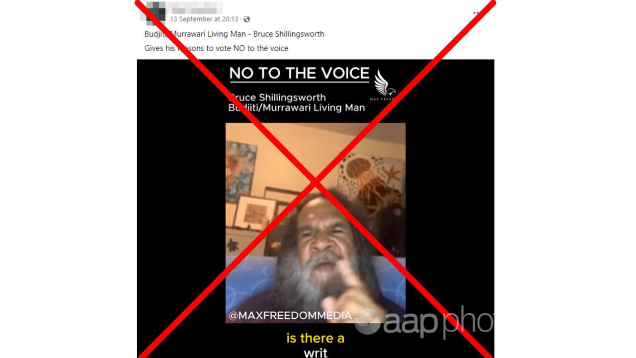 A screenshot from the Facebook video.
