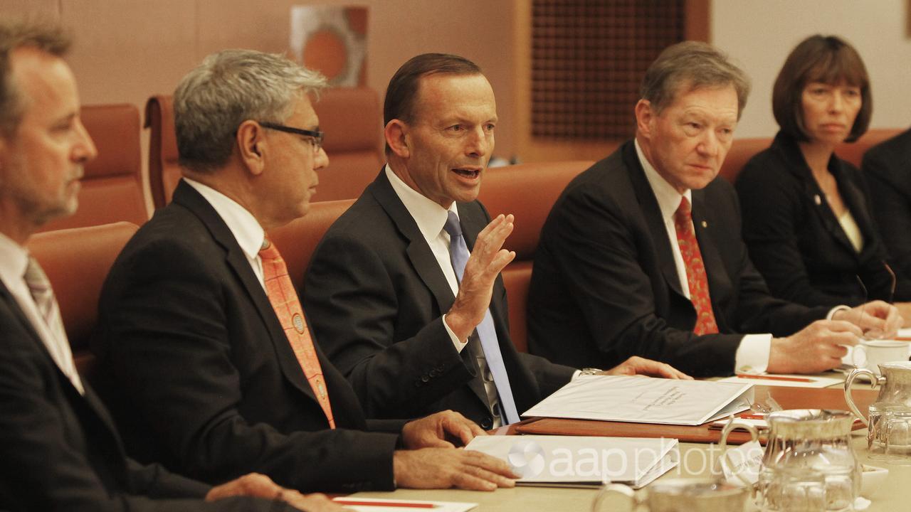 Tony Abbott at the first Indigenous Advisory Council meeting in 2013.
