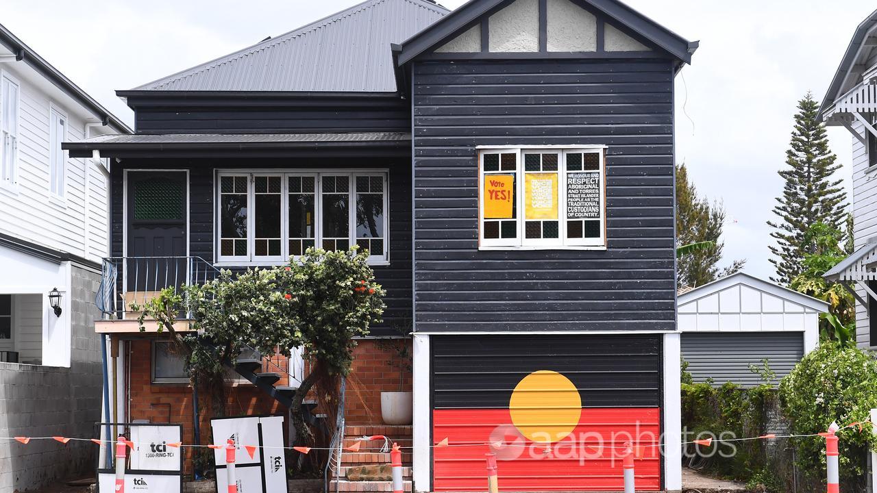 A house with an Aboriginal flag (file image)